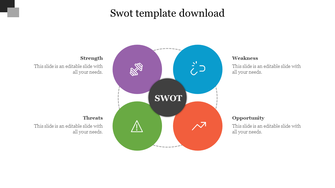SWOT Template Download For Business Presentation